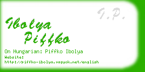 ibolya piffko business card